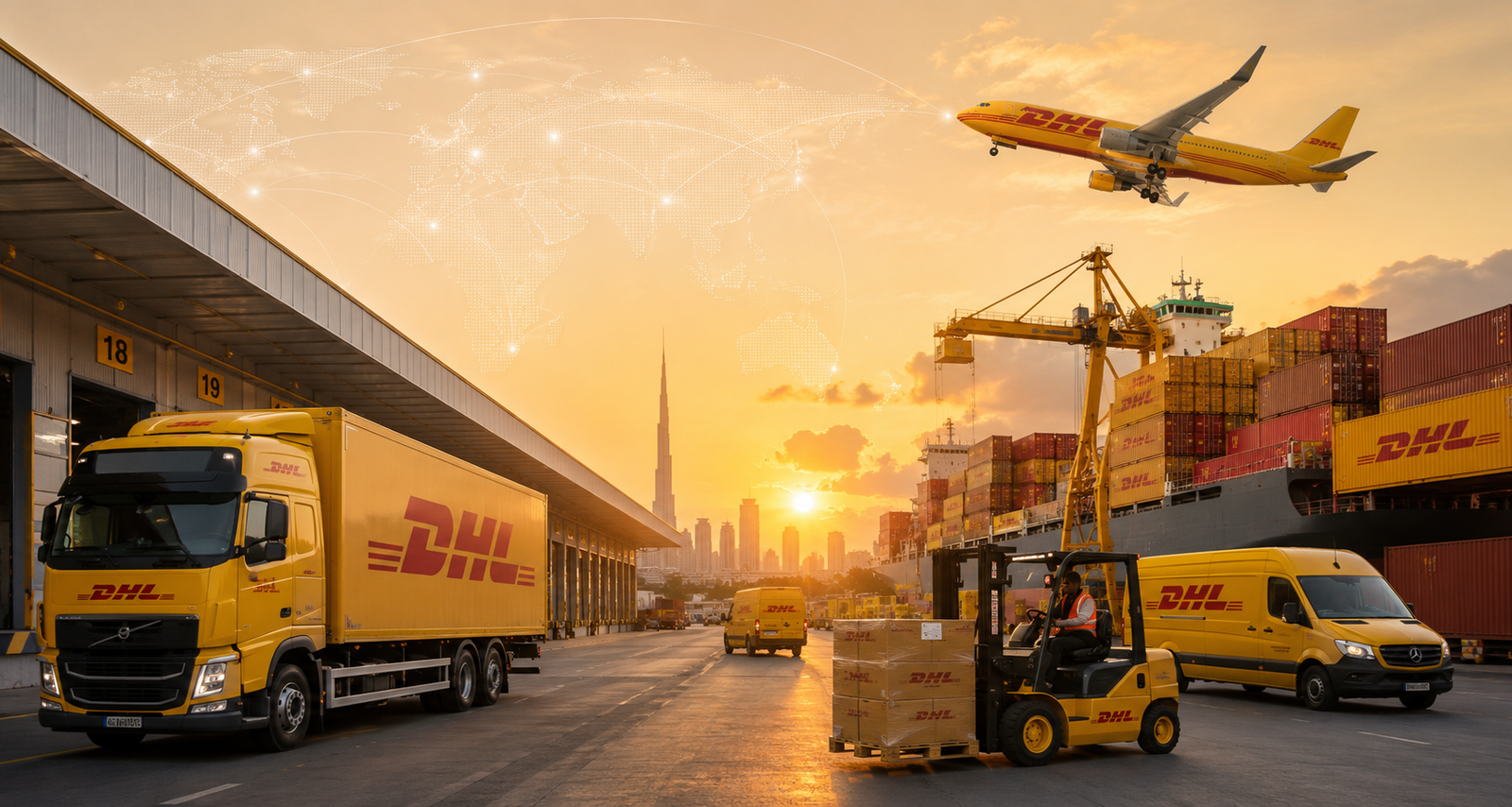DHL warehouse and logistics operations in the UAE